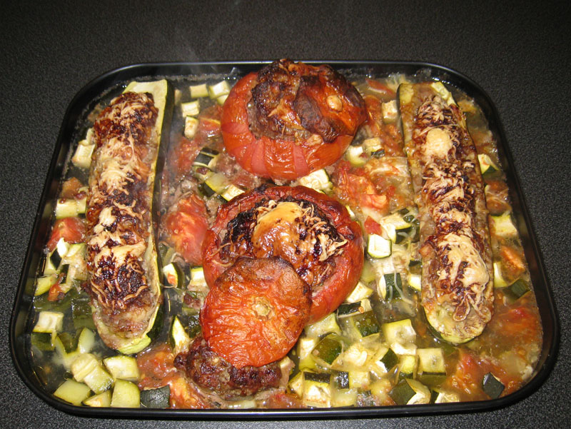 Courgettes et tomates farcies