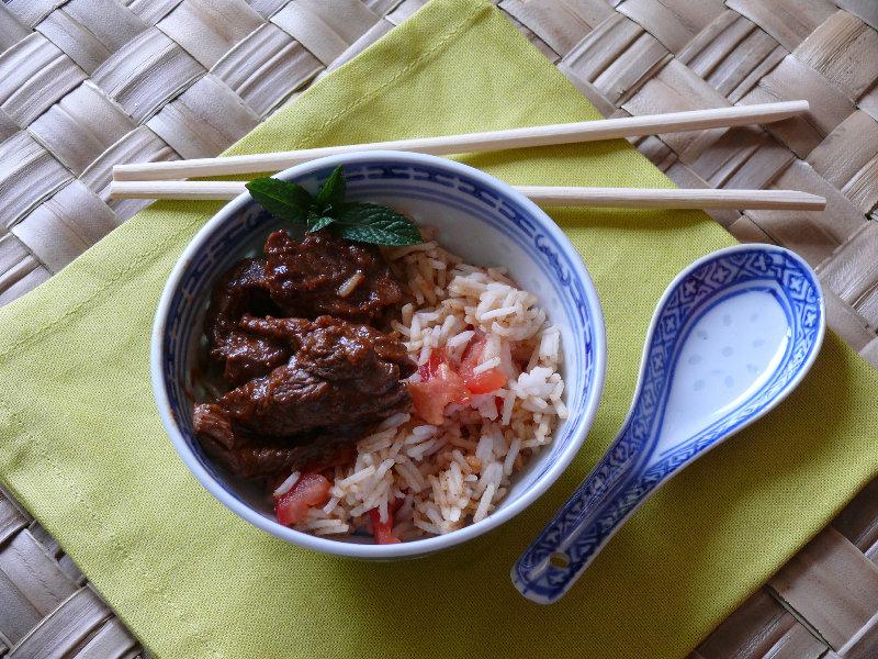 Riz au Boeuf sauce gingembre