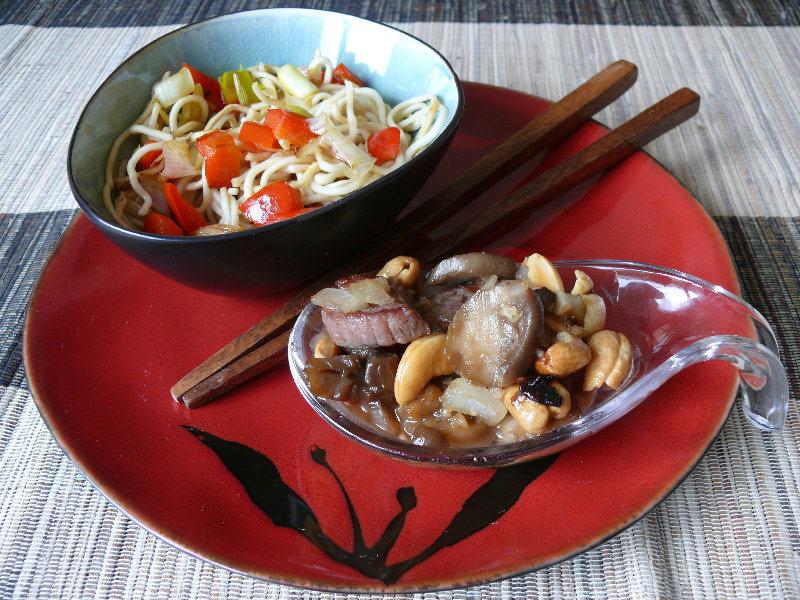 Nouilles chinoise sautées aux légumes
