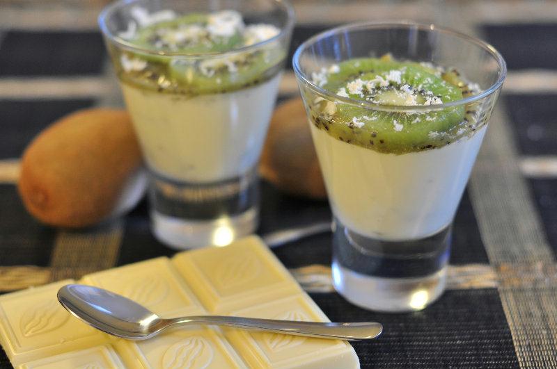 Mousse kiwi - chocolat blanc