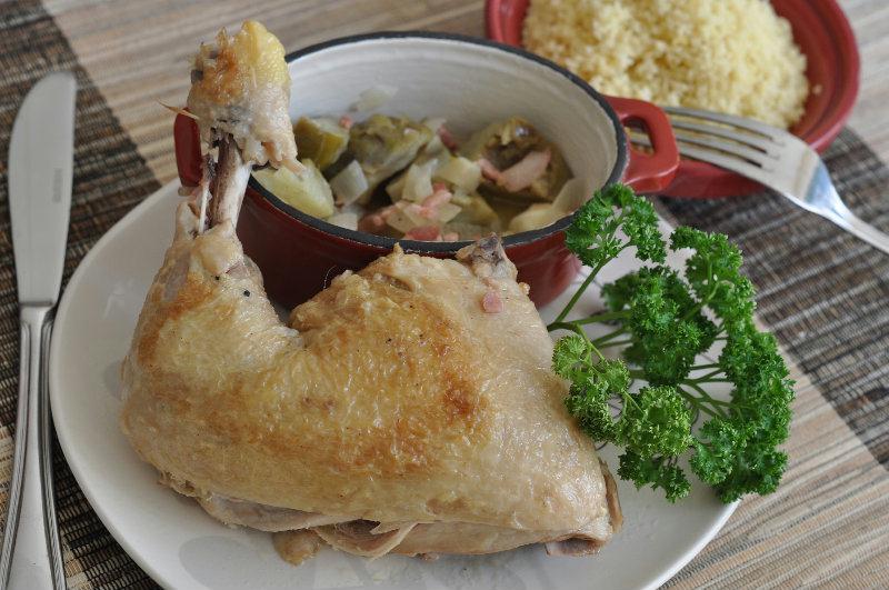 Cocotte poulet artichauts
