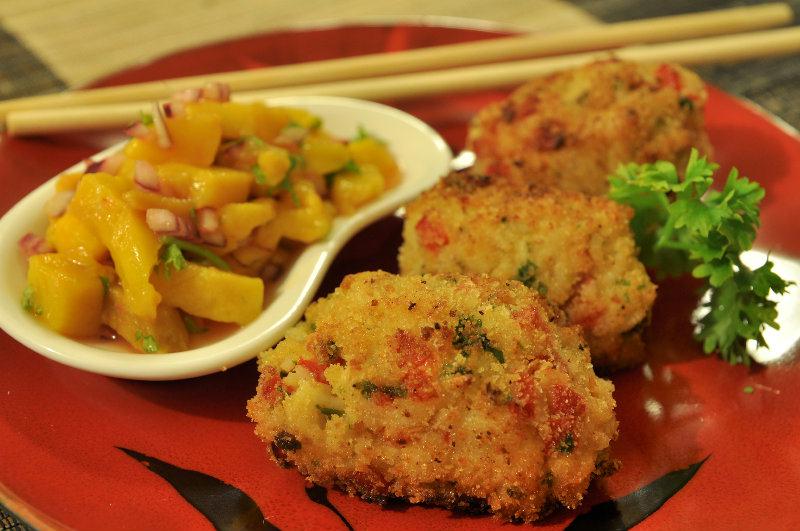Beignet de riz thaï et salade à la mangue
