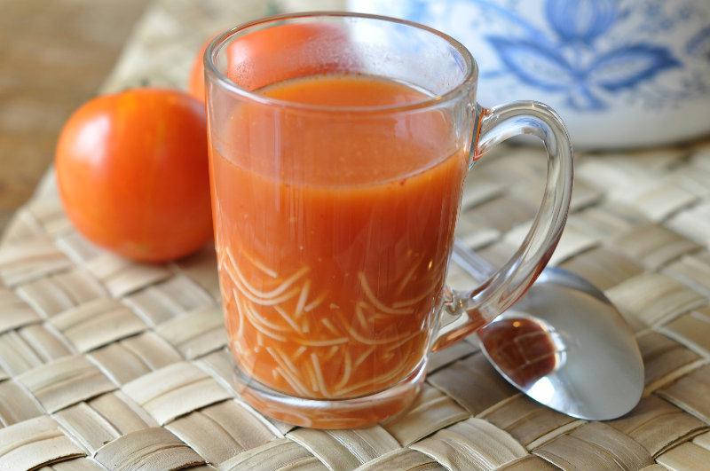 Soupe rapide tomate/ choux fleur