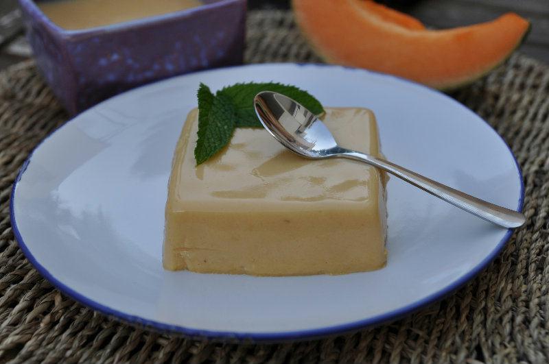 Flan de melon à la rhubarbe