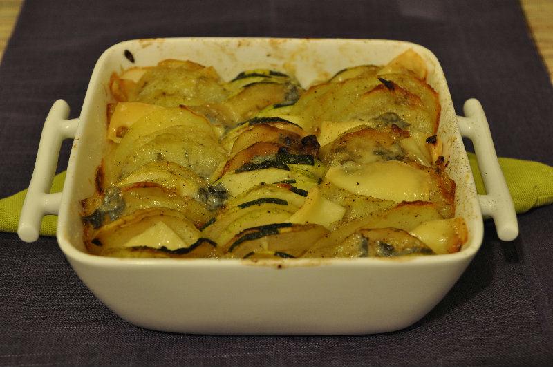 Tian Courgettes/ Pommes de terre au Roquefort