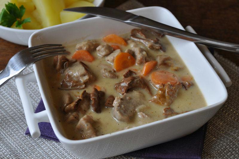 Mijoté de veau aux girolles