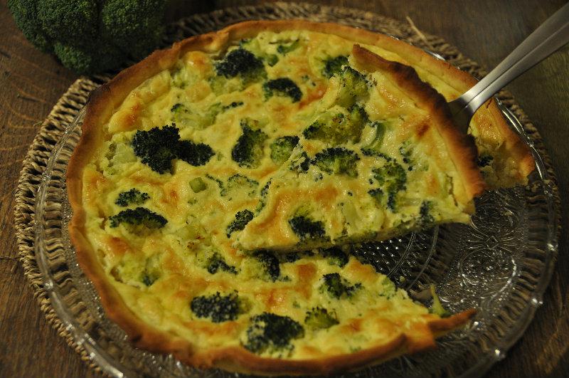Quiche aux brocolis et aux amandes