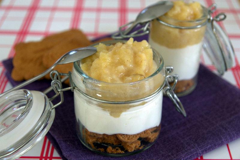 Verrines de spéculos compote pomme / poire / banane