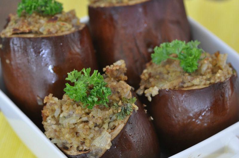 Aubergines farcies au boulghour