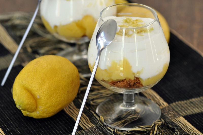 Verrine crème de citron et fromage blanc