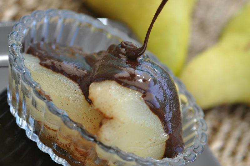 Poires rôties au chocolat