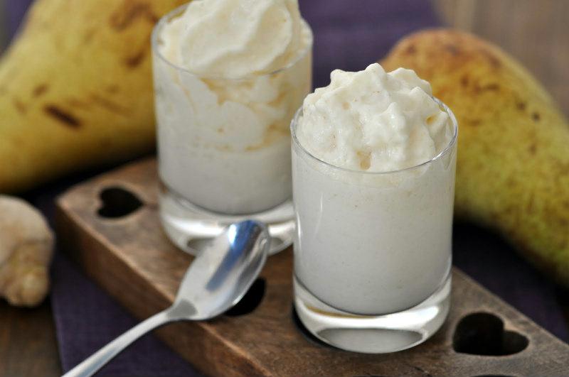 Mousse de poires au gingembre