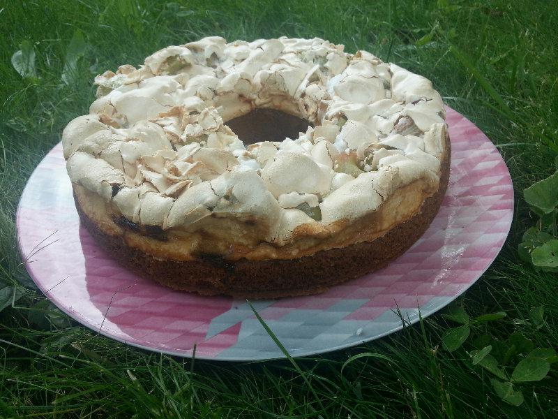 Gateau meringué à la Rhubarbe